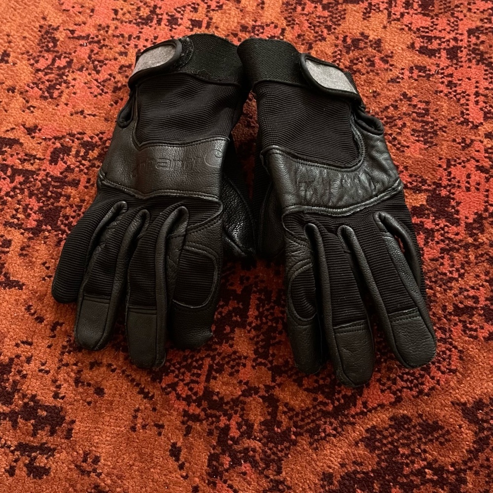 Carhartt Black Men's Leather Tech Gloves